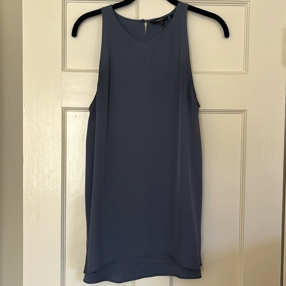 Theory silk sleeveless blouse